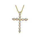 1/2 Ct. T.w. White Diamond 14k Gold Pendant Necklace