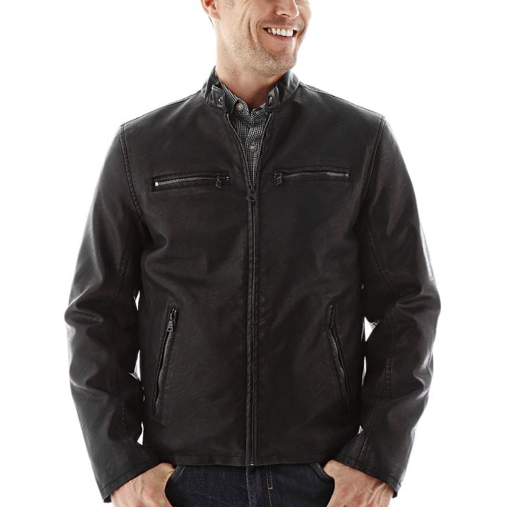 Dockers Faux-leather Racer Jacket