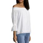 A.n.a 3/4 Sleeve Woven Blouse-petite