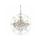 Warehouse Of Tiffany Rosielee 6-light Crystal 32-inch White Chandelier