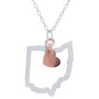 Silver Treasures Ohio State Womens Sterling Silver Pendant Necklace