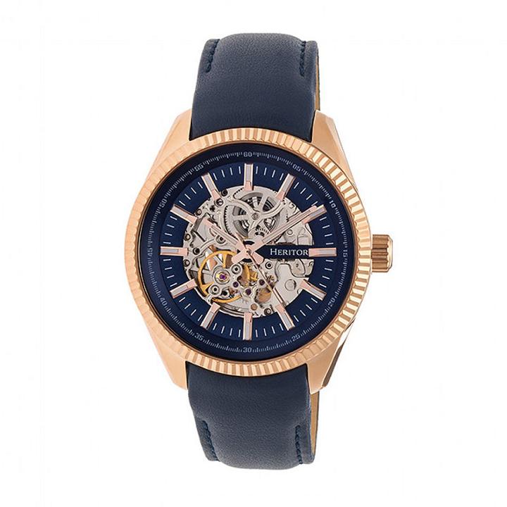 Heritor Unisex Blue Strap Watch-herhr6604