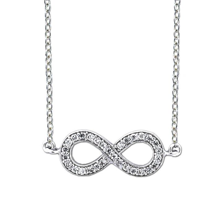 Diamonart Womens 3/8 Ct. T.w. White Cubic Zirconia Sterling Silver Pendant Necklace
