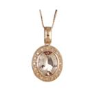 Limited Quantities Genuine Morganite And 1/10 Ct. T.w. Diamond Pendant Necklace
