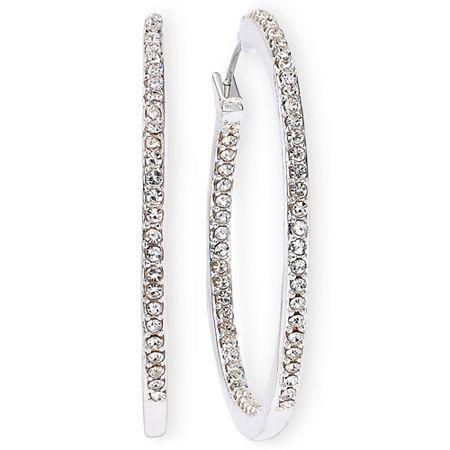 Monet Silver-tone Large Hoop Earrings