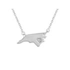Diamond Accent Sterling Silver North Carolina Pendant Necklace