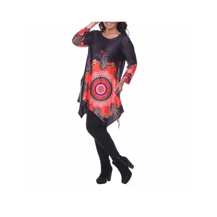 White Mark Fidelia Tunic Top Plus