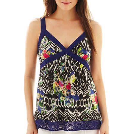 Nicole By Nicole Miller Crochet-trim Tank Top
