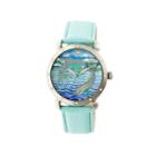 Bertha Womens Estella Mother-of-pearl Turquoise Leather-band Watchbthbr5101