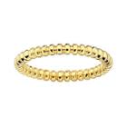 Personally Stackable 18k Yellow Gold Over Sterling Silver 3.5mm Beaded Ring