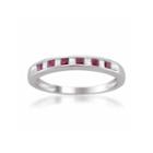 Womens 1/10 Ct. T.w. Red Lead Glass-filled Ruby 14k Gold Wedding Band