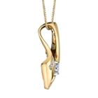Sirena Womens 1/4 Ct. T.w. White Diamond 10k Gold Pendant Necklace