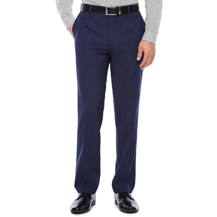 Jf Dark Blue Texture Ff Pant-super Slim