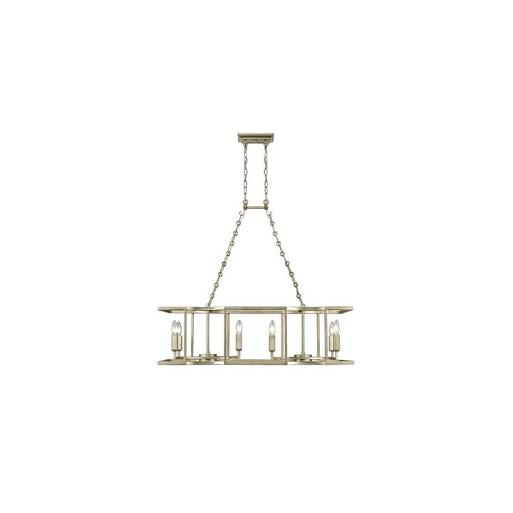 Bellare 8-light Linear Pendant In White Gold