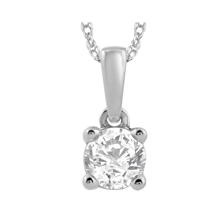 1/3 Ct. T.w. Diamond 14k White Gold Solitaire Pendant