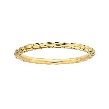 Personally Stackable 18k Yellow Gold Over Sterling Silver 1.5mm Twisted Ring