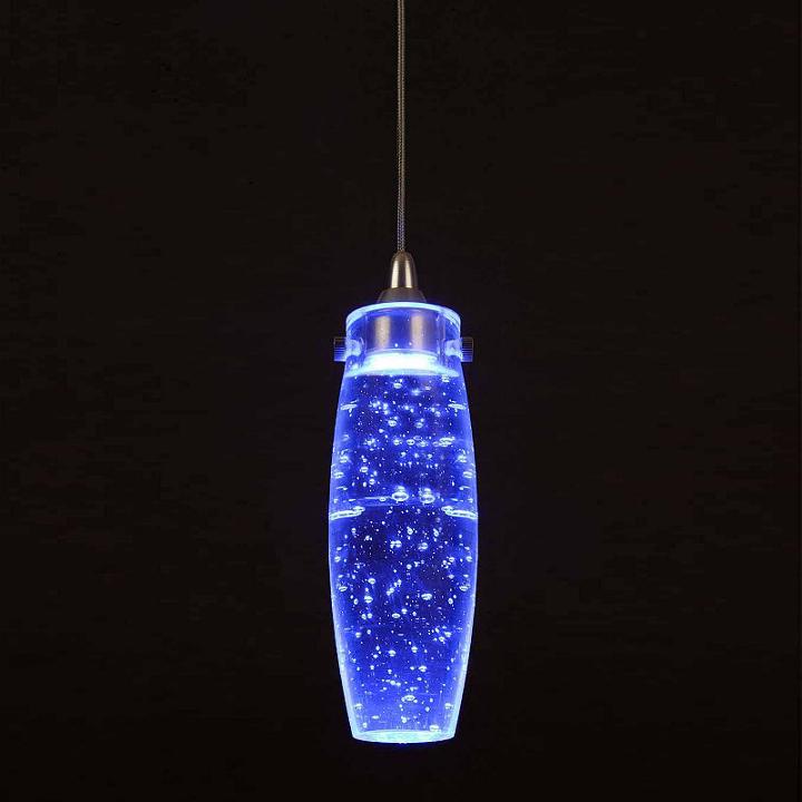 Wooten Heights 5.87 Tall Glass And Metal Led Pendant With Rust Cord