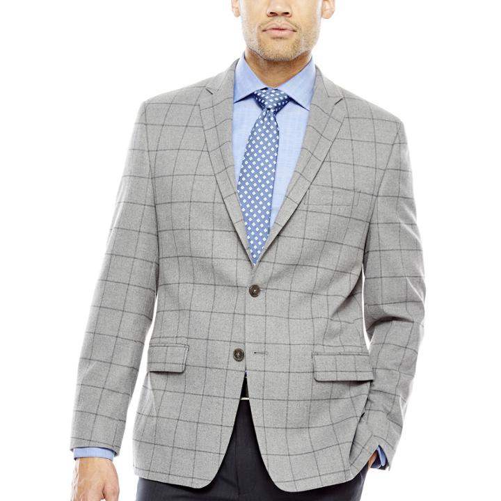 Collection By Michael Strahan Grey Wp Sport Coat-classic Fit
