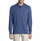 St. John's Bay Long Sleeve Jersey Polo Shirt