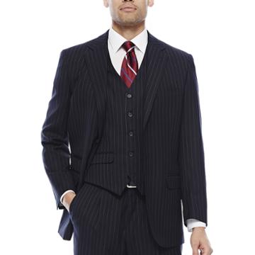 Steve Harvey Navy Striped Suit Jacket