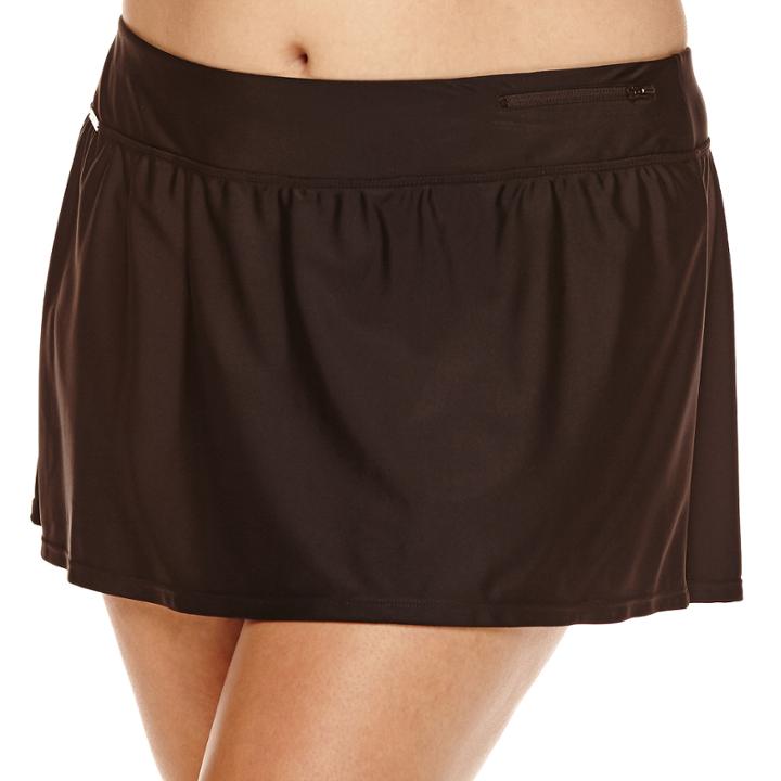 Zeroxposur Knit Action Swim Skirt - Plus