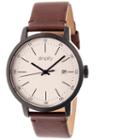 Simplify Mens The 2500 Pewter Dial Leather-band Watch With Date Sim2504