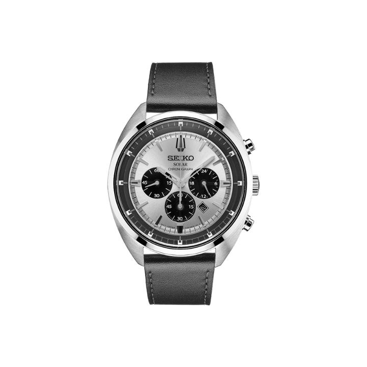Seiko Recraft Mens Black Strap Watch-ssc569
