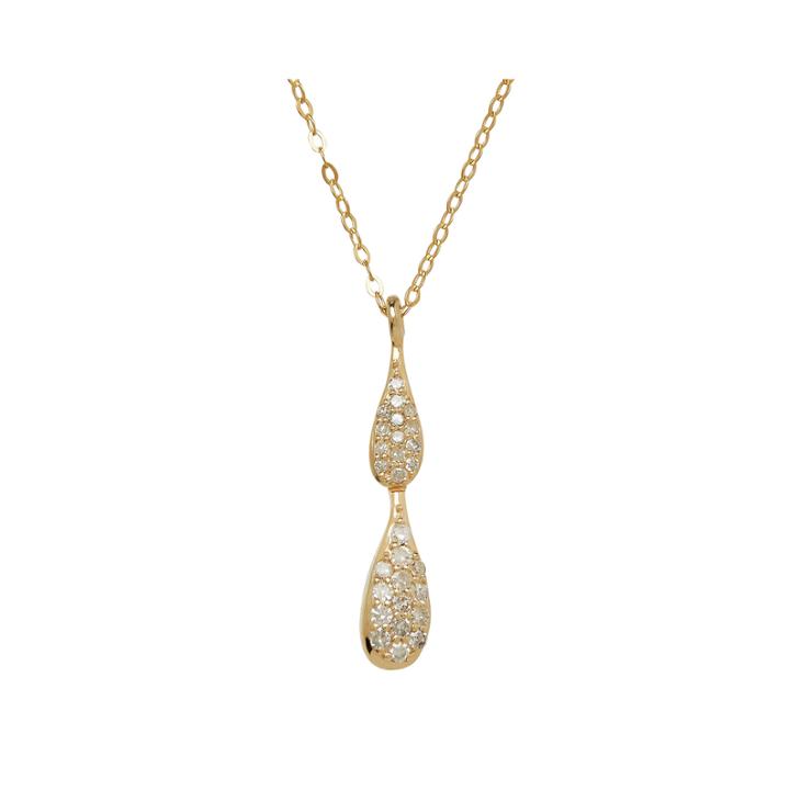1/8 C.t. Tw. Diamond 10k Yellow Gold Necklace