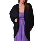 24/7 Comfort Apparel Oversized Dolman Sleeve Cardigan Plus
