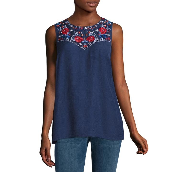 Alyx Sleeveless Crew Neck Gauze Blouse