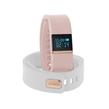 Ifitness Ifitness Activity Tracker Rose Gold/blush And White Interchangeable Band Unisex Multicolor Smart Watch-ift2430bk668-694