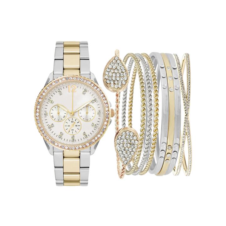 Gold-tone Womens Watch Box Set