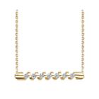 Sirena 1/4 Ct. T.w. Diamond 14k Yellow Gold Bar Pendant Necklace