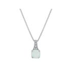 Womens Lab-created Opal & Lab-created White Sapphire Sterling Silver Pendant Necklace