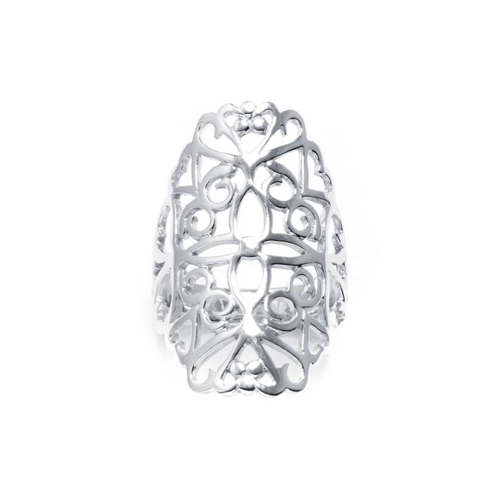Sterling Silver Floral Filigree Ring