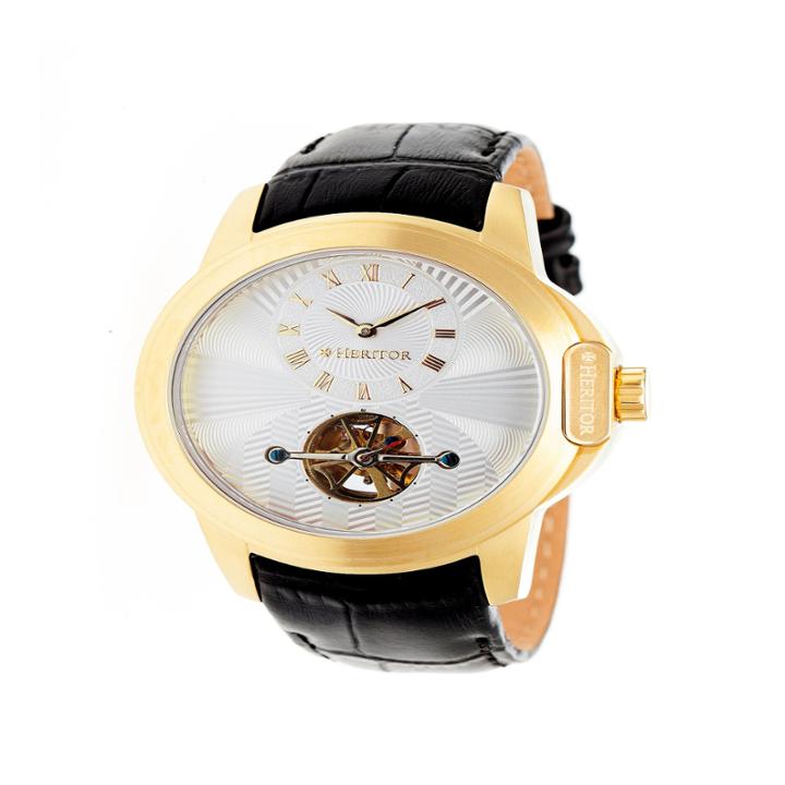 Heritor Mens Black Strap Watch-herhr4203