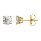 1 1/8 Ct. T.w. Round White Moissanite 14k Gold Stud Earrings