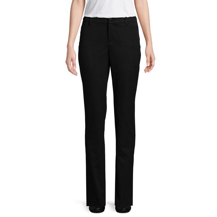 St. John's Bay Straight Fit Trousers-petite