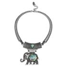 Bold Elements&trade; Silver-tone Elephant Coil Pendant Necklace
