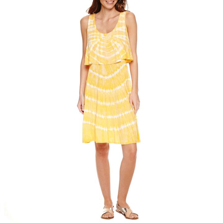 A.n.a Sleeveless Tie Dye Shift Dress