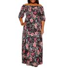 Boutique + Long Sleeve Maxi Dress-plus