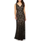 One By Eight Sleeveless Lace Evening Gown