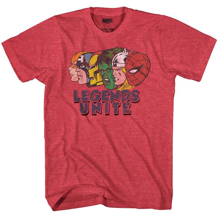 Superhero Legend Faces Graphic Tee