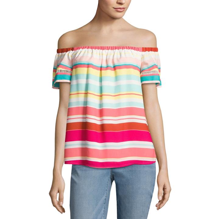 Belle + Sky Off The Shoulder Trim Top