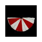 48 Peppermint Twist Red & White With Green Sequined Stripes Christmas Tree Skirt