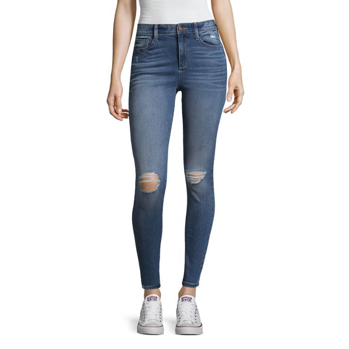 Arizona High Rise Super Slim Fit Jeggings-juniors