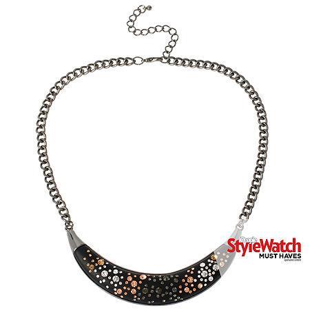 Worthington Half-moon Hematite Statement Necklace