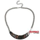 Worthington Half-moon Hematite Statement Necklace
