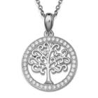 Silver Enchantment&trade; Cubic Zirconia Family Tree Pendant Necklace