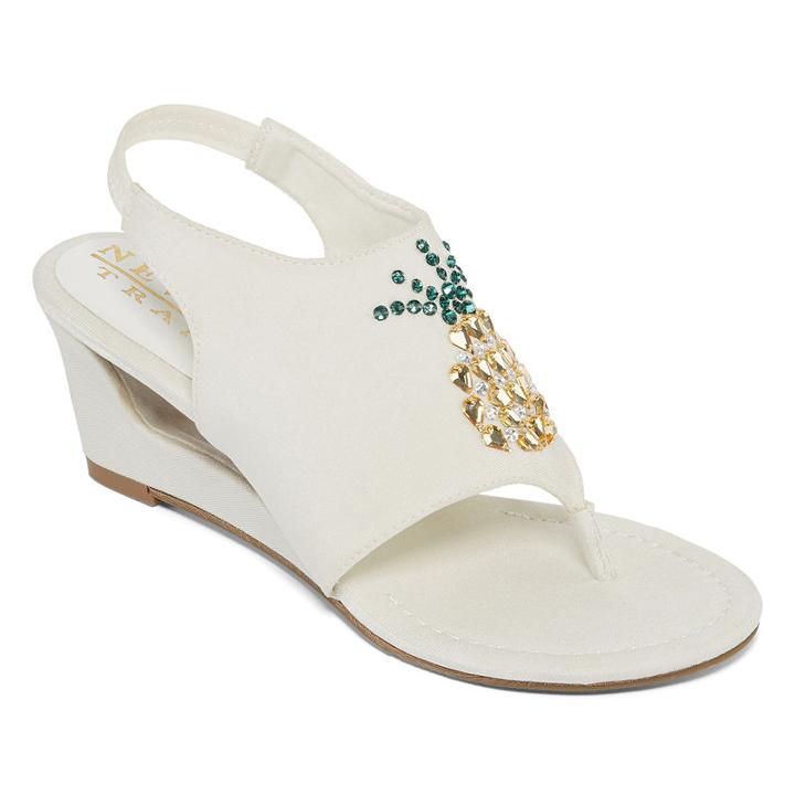 New York Transit Fancy Fruit Womens Wedge Sandals